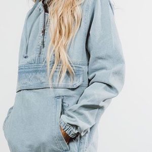 OVERSIZED FULL DENIM HOODIE